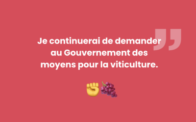 Question écrite : Soutien face à la crise de la viticulture française