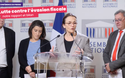 Conférence de presse de présentation du rapport sur l’évasion fiscale