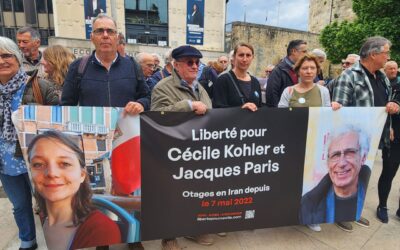 Rassemblement en soutien à Cécile Paris et Jacques kohler, détenus sans raison en Iran depuis 3 ans