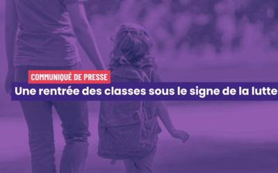 Une rentrée des classes sous le signe de la lutte