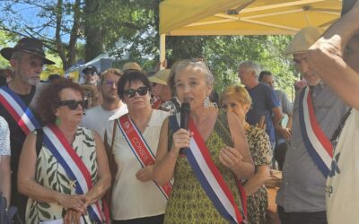 Mobilisation à Bernos Beaulac contre le projet LGV du Sud-Ouest