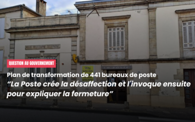 Plan de transformation de 441 bureaux de poste en agences postales communales