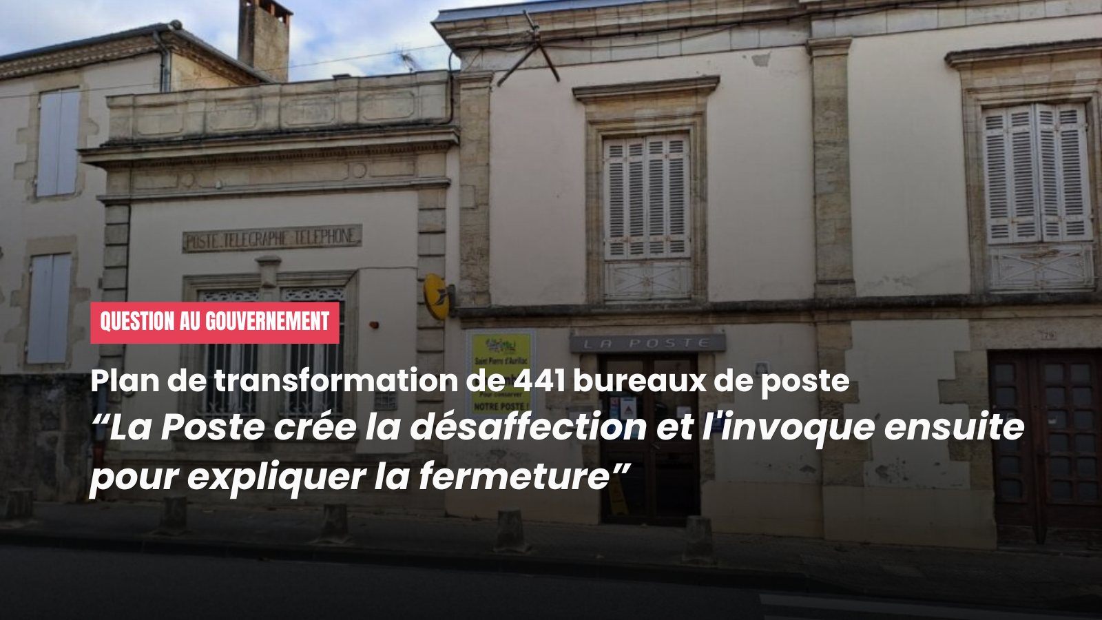 Plan de transformation de 441 bureaux de poste en agences postales communales